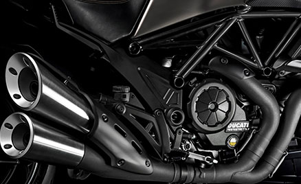 Ducati diadiavel titanium engine close up