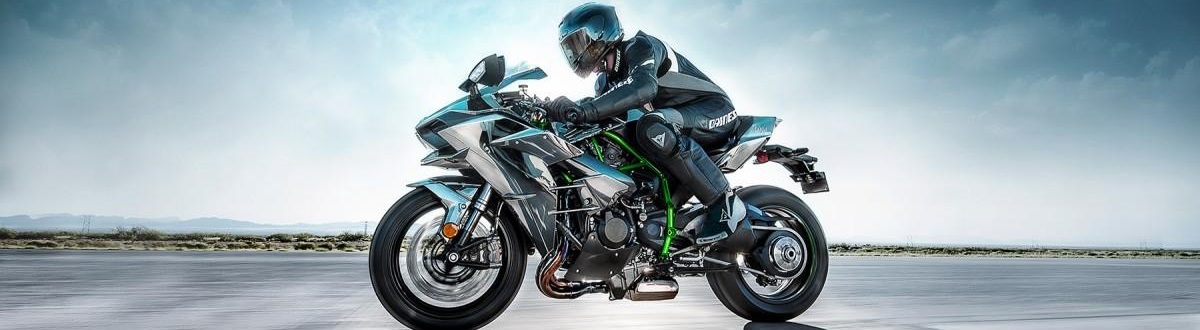 2015 Kawasaki Ninja H2 standing in the spotlight